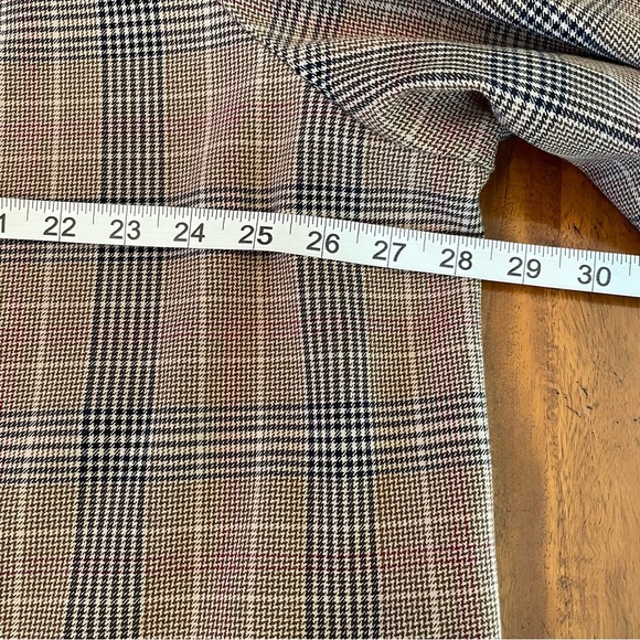 Old Navy Taylor Relaxed Plaid Pockets Two Button Suit Jacket Blazer Office Work - Picture 8 of 11